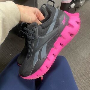 Reebok Black and Pink Athletic Shoes